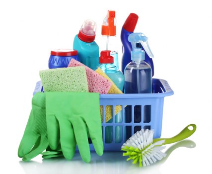 Expert cleaner performing deep cleaning in a bathroom